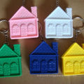 BSCI House Shapes Tape Measure Keychain For Promotion